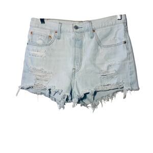 Levis 501 Distressed Jean Shorts sz 30